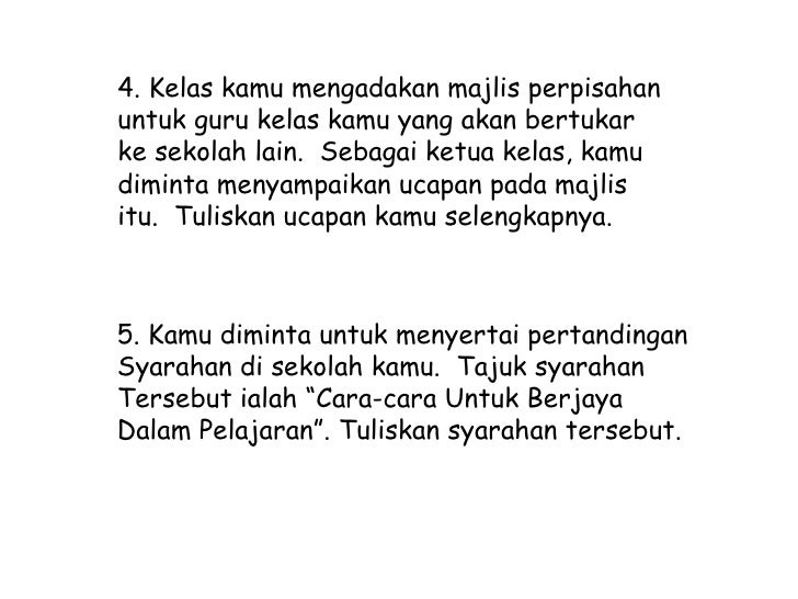 Teknik menjawab soalan bahasa melayu kertas 2