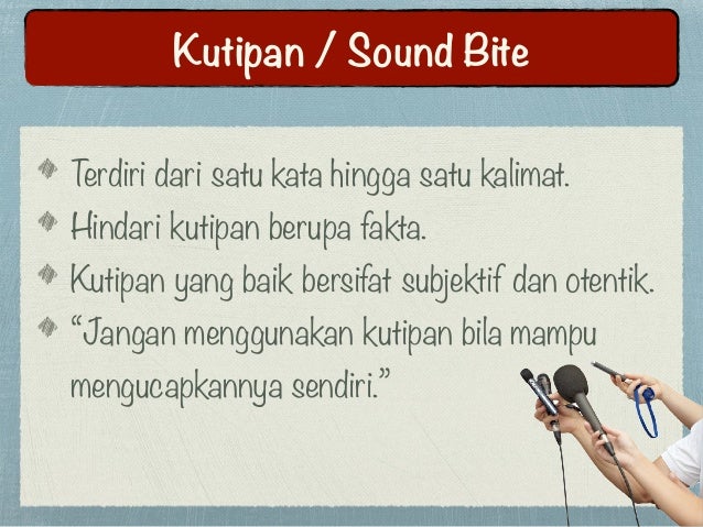 Teknik Menulis Berita Langsung