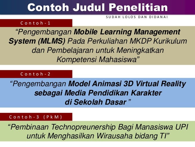 TEKNIK PENYUSUNAN PROPOSAL RISET