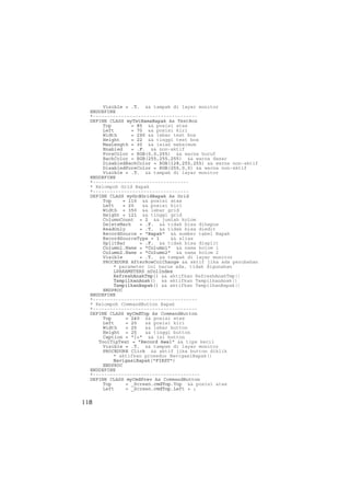 Teknik merancang program aplikasi (code) pada visual fox pro | PDF