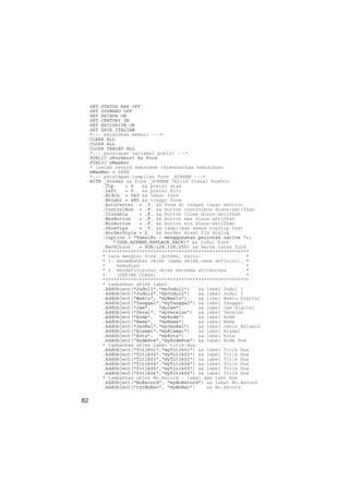 Teknik merancang program aplikasi (code) pada visual fox pro | PDF