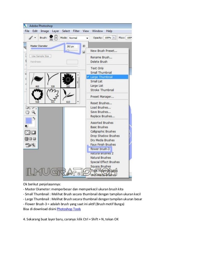 Teknik mewarnai brush photoshop