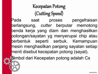 Teknik Pemesinan Frais (Parameter 1).ppt