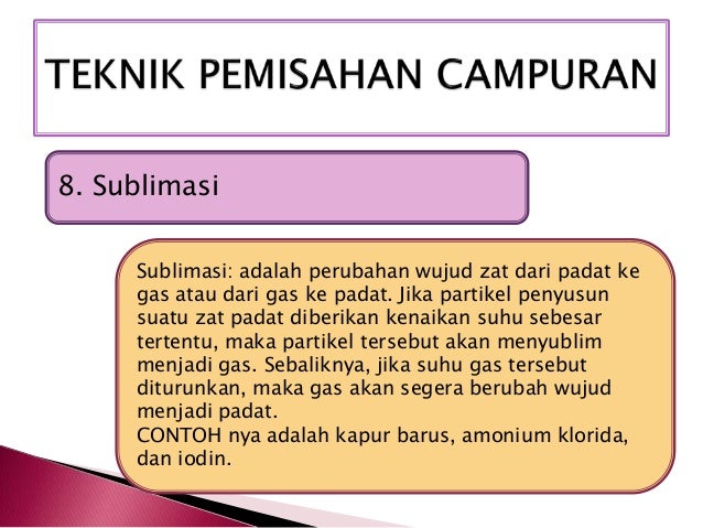 Teknik Pemisahan Campuran