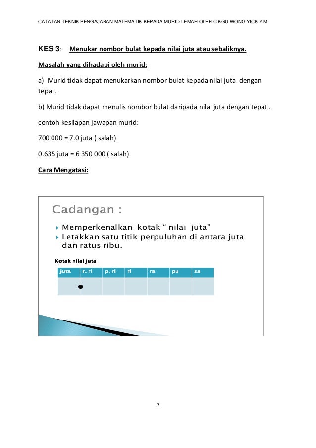 Teknik pengajaran dan pembelajaran matematik tahap 2