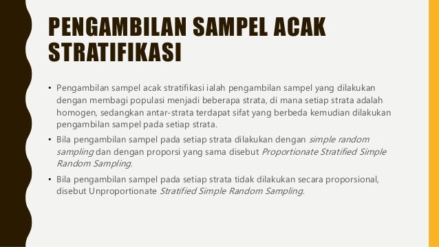Teknik Pengambilan Sampel