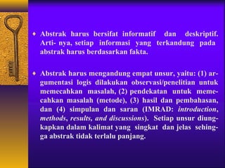 Teknik penulisan artikel ilmiah | PPT