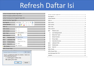 Refresh Daftar Isi
 