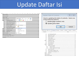 Update Daftar Isi
 