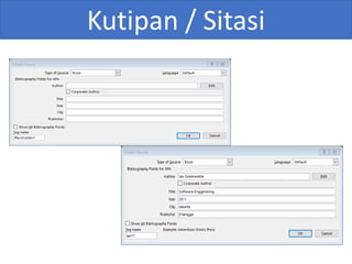 Kutipan / Sitasi
 