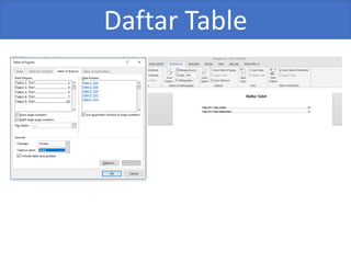 Daftar Table
 