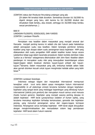 Teknik penyusunan naskah akademik | PDF