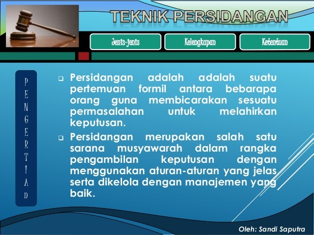 Teknik Persidangan