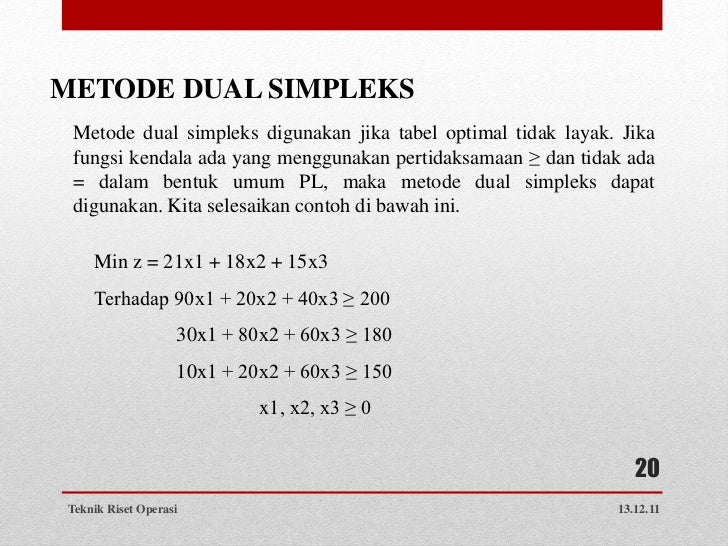 Contoh Soal Metode Dual Simpleks Jejak Pelajar
