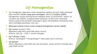 TEKNIK UJI STATISTIK PARAMETRIK TUGAS AKHIT | PPTX