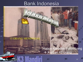 828212/16/1412/16/14
Bank IndonesiaBank Indonesia
15 ORANG MENINGGAL
Happy Karaoke Palembang
 Korban 45 orang
 