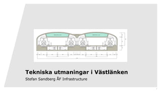 1
Tekniska utmaningar i Västlänken
Stefan Sandberg ÅF Infrastructure
 