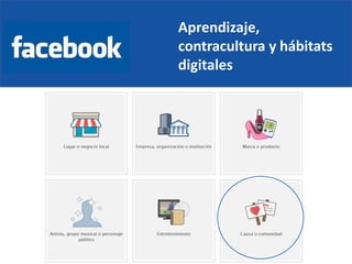 Aprendizaje,
contracultura y hábitats
digitales
 