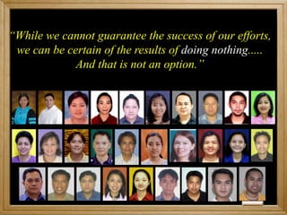eLearning Project Managementclear about the goals and the tasks of the projectto structure the project carefully from the very beginning. Continuous reports of all members of the project team on the current status and the respective updating of the original planning make sure that the progress status is evident at any point in time.Keeping the progress transparent does require some extra effort and discipline on the part of all members of the project team, but it greatly helps to make out risks at an early stage.
