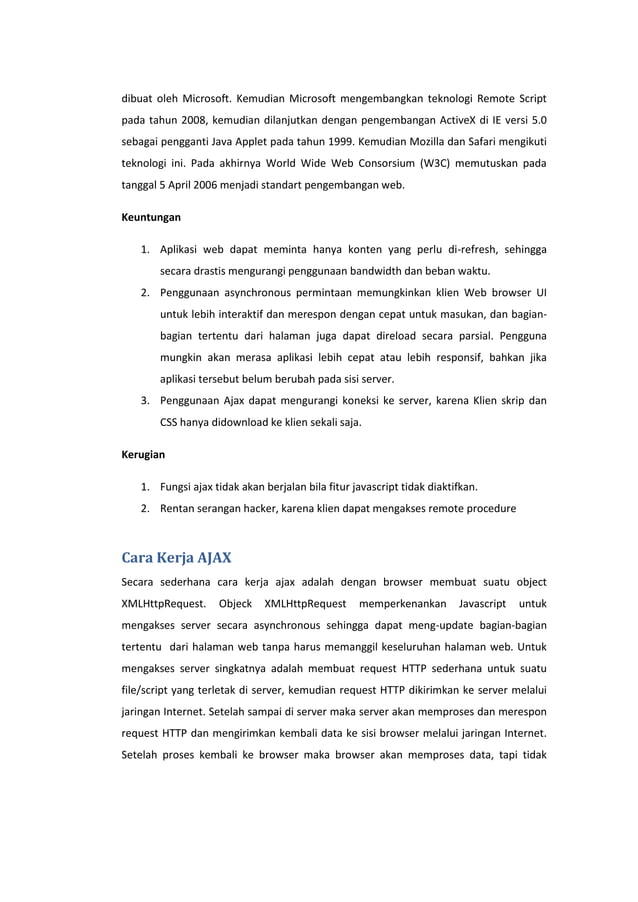 Pengenalan Teknologi ajax | PDF
