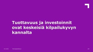 Teknologiateollisuuden / Suomen talousnäkymät, maaliskuu 2018