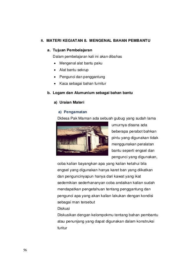 Teknologi Bahan Furnitur