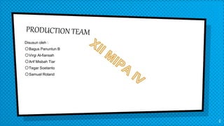 Disusun oleh :
oBagus Panuntun B
oVirgi Al-fiansah
oArif Misbah Tiar
oTegar Soetanto
oSamuel Roland
2
 