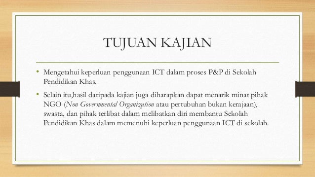 Teknologi komunikasi & maklumat dalam program pendidikan khas