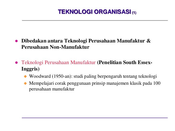 Teknologi organisasi