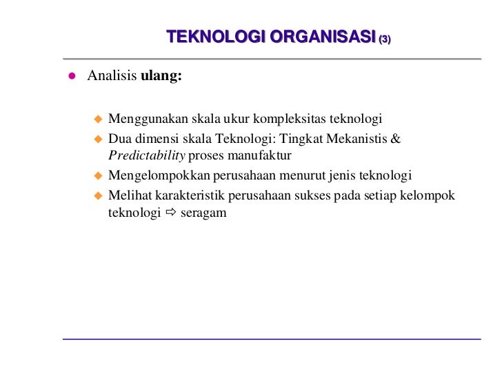 Teknologi organisasi