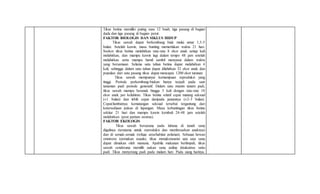 Tikus betina memiliki puting susu 12 buah, tiga pasang di bagian
dada dan tiga pasang di bagian perut.
FAKTOR BIOLOGIS DAN SIKLUS HIDUP
Tikus sawah dapat berkembang biak mulai umur 1,5-5
bulan. Setelah kawin, masa bunting memerlukan waktu 21 hari.
Seekor tikus betina melahirkan rata-rata 8 ekor anak setiap kali
melahirkan, dan mampu kawin lagi dalam tempo 48 jam setelah
melahirkan serta mampu hamil sambil menyusui dalam waktu
yang bersamaan. Selama satu tahun betina dapat melahirkan 4
kali, sehingga dalam satu tahun dapat dilahirkan 32 ekor anak dan
populasi dari satu pasang tikus dapat mencapai 1200 ekor turunan
Tikus sawah mempunyai kemampuan reproduksi yang
tinggi. Periode perkembang-biakan hanya terjadi pada saat
tanaman padi periode generatif. Dalam satu musim tanam padi,
tikus sawah mampu beranak hingga 3 kali dengan rata-rata 10
ekor anak per kelahiran. Tikus betina relatif cepat matang seksual
(±1 bulan) dan lebih cepat daripada jantannya (±2-3 bulan).
Cepat/lambatnya kematangan seksual tersebut tergantung dari
ketersediaan pakan di lapangan. Masa kebuntingan tikus betina
sekitar 21 hari dan mampu kawin kembali 24-48 jam setelah
melahirkan (post partum oestrus).
FAKTOR EKOLOGIS
Tikus sawah bersarang pada lubang di tanah yang
digalinya (terutama untuk reproduksi dan membesarkan anaknya)
dan di semak-semak (refuge area/habitat pelarian). Sebagai hewan
omnivora (pemakan segala), tikus mengkonsumsi apa saja yang
dapat dimakan oleh manusia. Apabila makanan berlimpah, tikus
sawah cenderung memilih pakan yang paling disukainya yaitu
padi. Tikus menyerang padi pada malam hari. Pada siang harinya,
 