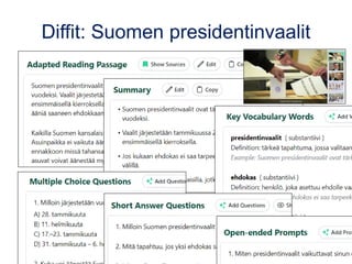 Diffit: Suomen presidentinvaalit
 
