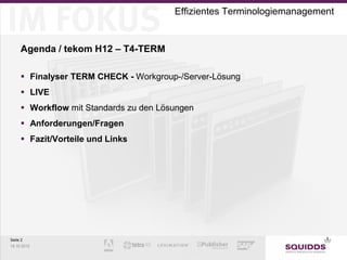 Effizientes Terminologie Management