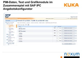 PIM-Daten, Text und Grafikmodule im
Zusammenspiel mit SAP IPCZusammenspiel mit SAP IPC
Angebotskonfigurator
 
