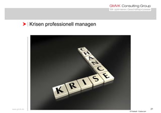  Krisen professionell managen Krisen professionell managen
www.gmvk.de 21
© Pixelwolf - Fotolia.com
 