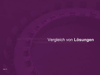 Seite 15
Vergleich von Lösungen
 