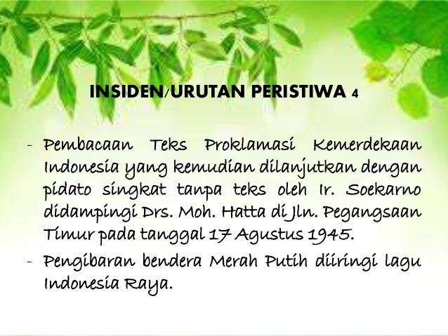TEKS SEJARAH : PERISTIWA MENJELANG PROKLAMASI