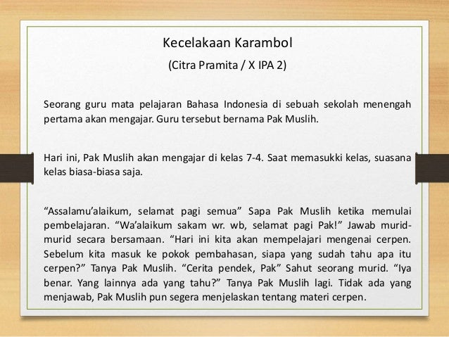 Teks anekdot (Bahasa Indonesia) Citra Pramita