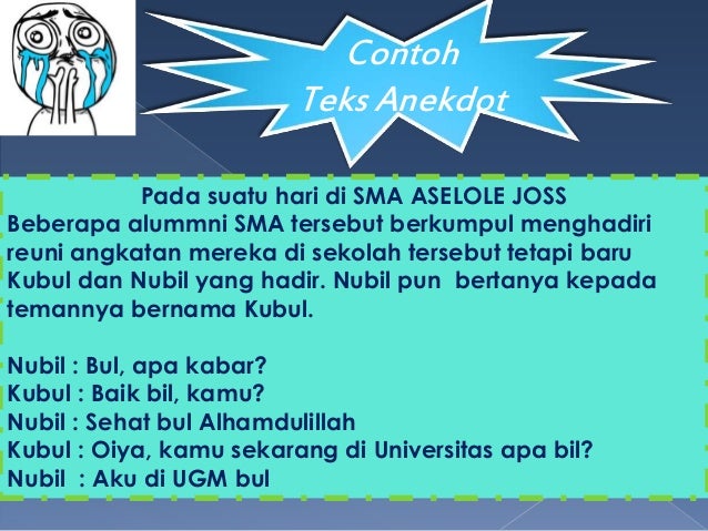 TEKS ANEKDOT Mr Pftt dan Mr IYKWIM
