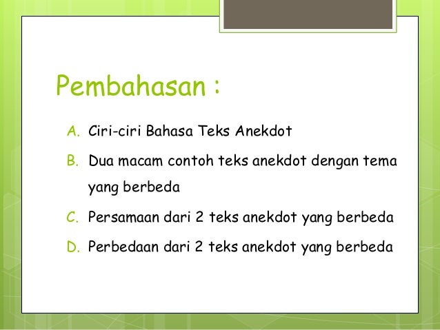 Pembahasan contoh Teks anekdot Pembahasan contoh Teks anekdot