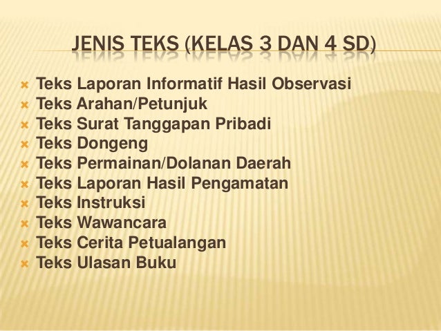 Teks bahasa indonesia