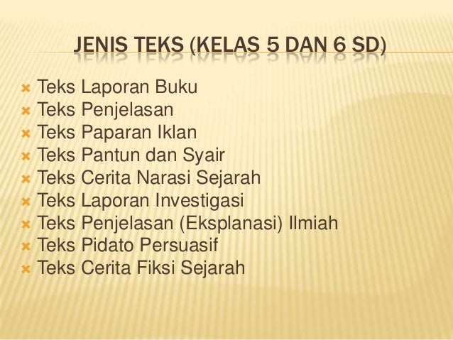 Teks bahasa indonesia