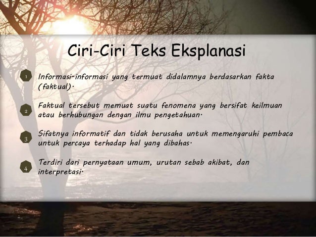 Interpretasi Adalah Struktur Dalam Teks Eksplanasi Yang Berisi Teks