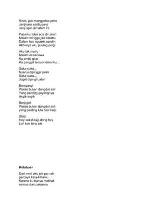 Teks lagu