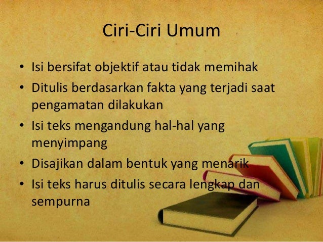 Teks Laporan Hasil Observasi