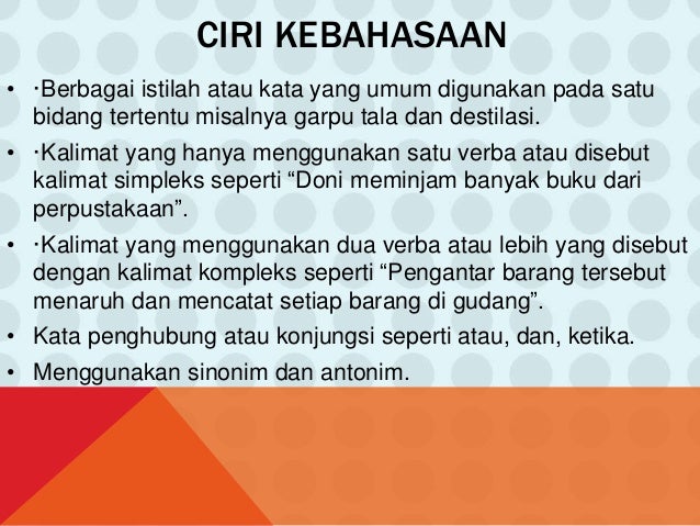 Teks laporan hasil observasi