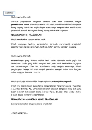 Teks mc majlis anugerah cemerlang