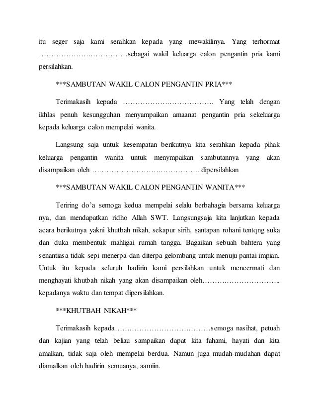 26++ Contoh Sambutan Wakil Mempelai Pria yang baik dan benar