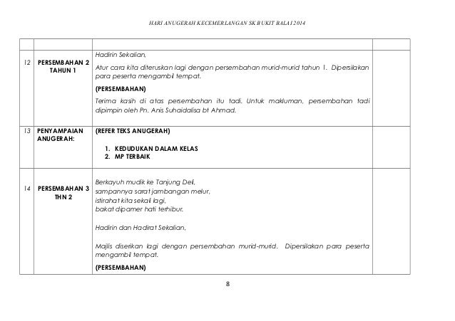 Teks pengacara hari anugerah