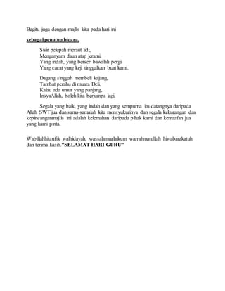 Berita Baik Hari Guru 2018